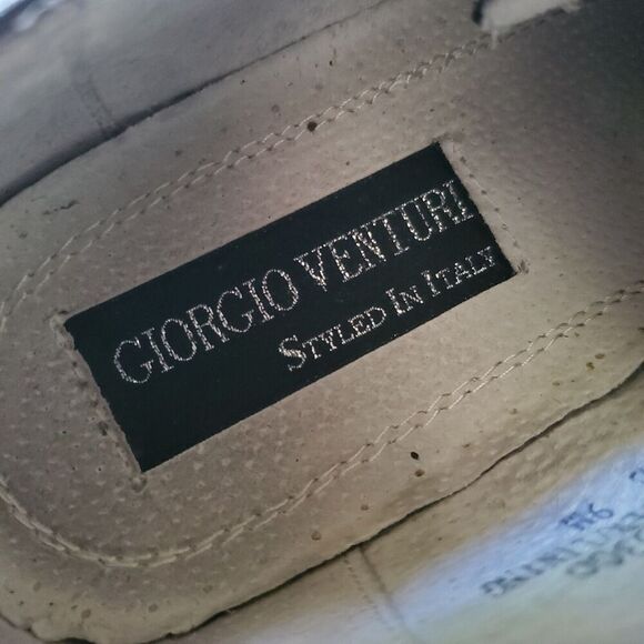 GIORGIO VENTURI‎ Black Men's Leather Cap Toe Oxford Shoes SZ 9 M Dress Payless - Picture 10 of 16